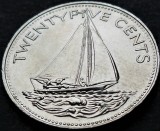 Moneda exotica 25 CENTI - I-LE BAHAMAS, anul 1991 *cod 3873 B, America de Nord