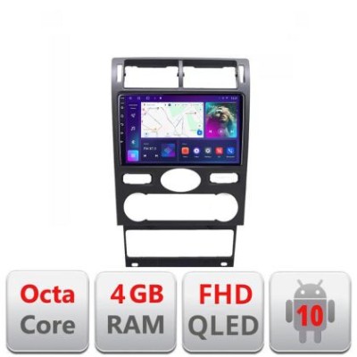 Navigatie Ford Mondeo intre anii 2004-2007 Android Ecran QLED octa core 4+64 carplay android auto KIT-mondeo2004+EDT-E309V3 CarStore Technology foto