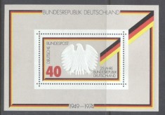 Germany Bundes 1974 25 years Republic perf. sheet Mi.B10 MNH DA.155