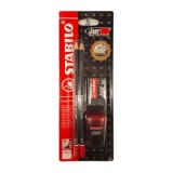 Creion grafit Stabilo ExamGrade, set 4 creioane 2B, radiera fara PVC, ascutitoare, blister