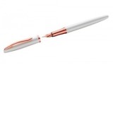 Stilou Jazz Noble Elegance, culoare Pearl White, mina albastra, vrac