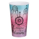 Pahar din Plastic cu Model Talisman de Vise, 650 ml, Multicolor, CMCLASS