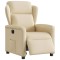 Fotoliu rabatabil electric, crem, material textil - 3