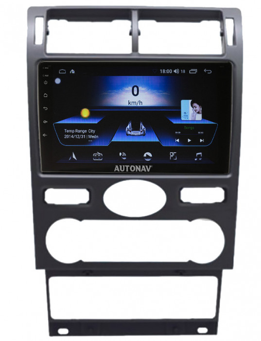Navigatie Ford Mondeo 2000-2007 Clima Auto AUTONAV PLUS Android GPS Dedicata, Model Classic, Memorie 16GB Stocare, 1GB DDR3 RAM, Display 9&quot; Full-Touch