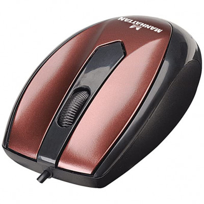 Mouse optic USB 1000dpi maro 177979 Manhattan foto