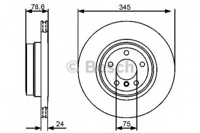 Disc frana BMW X6 (E71, E72) (2008 - 2014) BOSCH 0 986 479 443 foto