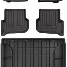 Set Covorase Auto Cauciuc Negro Seat Altea XL 2006-2015 Pro Line Tip Tavita 3D 3D407244 + Tavita Portbagaj Negro Seat Altea XL 2006-2015 TM404441