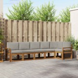 vidaXL Set de canapele de exterior 6 pcs Gri natural și deschis 3366464