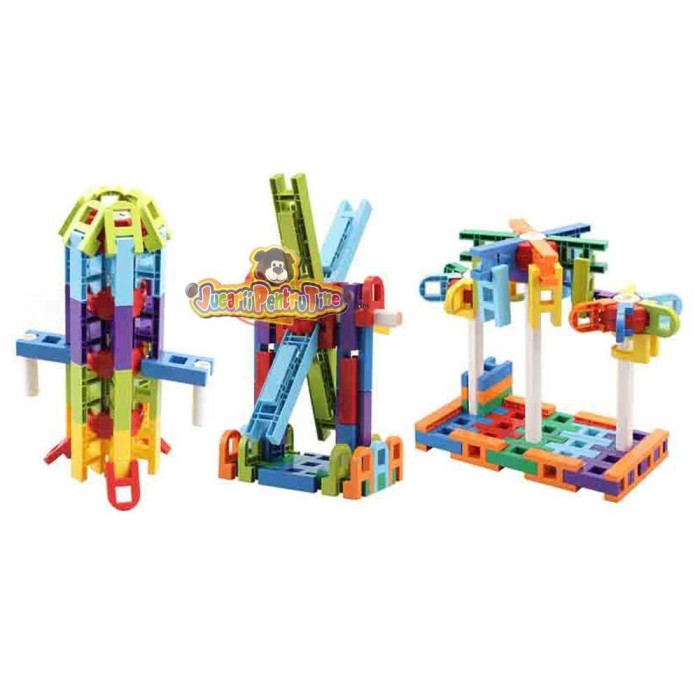 Set de Constructie Roti si Scari 30 piese