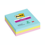 Notite adezive Super Sticky liniate 101 mm x 101 mm 3 x 75 file Post-it APNOT113