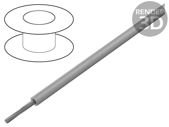 Cablu litat Cu gri 30m 600V