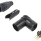 Conector XLR mufă tată 5 PIN unghi 90&deg; rotativ