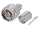 Mufă N tată drept 50&Omega; crimpat PTFE LMR400