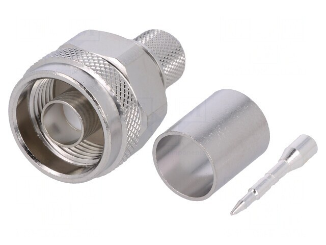Mufă N tată drept 50&Omega; crimpat PTFE LMR400