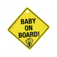 Semn de avertizare Baby on Board! cu ventuza