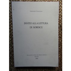 INVITO ALLA LETTURA DI SORESCU - GHEORGHE CARAGEANI AUTOGRAF