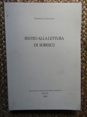 INVITO ALLA LETTURA DI SORESCU - GHEORGHE CARAGEANI AUTOGRAF foto