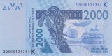 Bancnota Statele Africii de Vest 2.000 Franci 2022 - P716K UNC ( Senegal )
