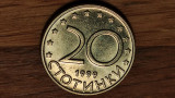 Bulgaria - moneda colectie an unic - 20 Stotinki 1999 aUNC- calaretul din Madara