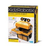 Kit constructie robot pusculita, Money Bank Robot, KidzRobotix, 4M