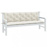 Perna Banca Gradina Gossi 180x50x7 cm, 2 Buc, Textil Crem, Poliester, Exterior, Antialunecare