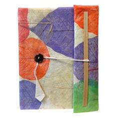 Agenda artizanala din hartie Lotka cu frunze presate