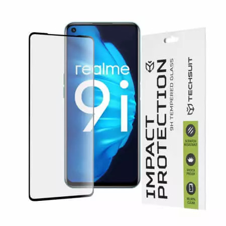 Folie Realme 9i 4G 9 5G 9 Pro Oppo A76 A96 OnePlus Nord CE 2 Lite 5G sticla securizata 111D Negru