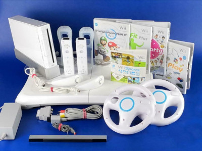 Nintendo Wii HDMI+placa fitness+220 jocuri+2 manete+2 volane+Dance 2020,Mario foto