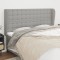 vidaXL Tăblie de pat cu aripioare gri deschis 183x23x118/128 cm textil 3118404