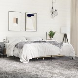Cumpara ieftin Cadru de pat, stejar sonoma, 180x200cm, lemn prelucrat și metal
