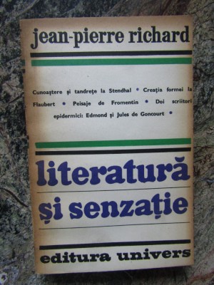 JEAN PIERRE RICHARD - LITERATURA SI SENZATIE foto