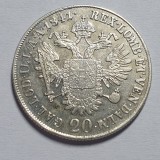 Moneda Argint Austria 20 Kreuzer 1841 A Viena Ferdinand I