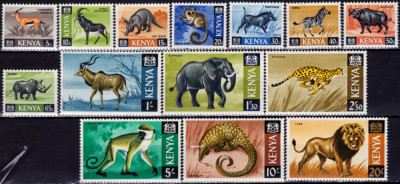 Kenya 1966 - Fauna, animale, serie neuzata foto