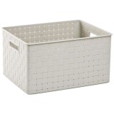 Cumpara ieftin Cos rufe,&nbsp;2 manere, plastic, crem, 30 L, 43x33x23 cm, Curver