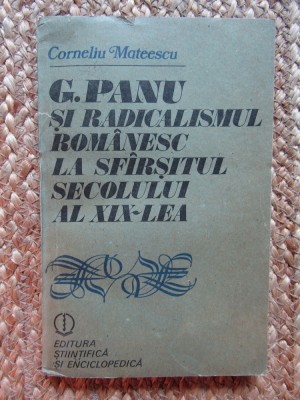 G.PANU SI RADICALISMUL ROMANESC LA SFARSITUL SECOLULUI AL XIX-LEA foto