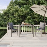 vidaXL Set mobilier de grădină cu perne, 3 piese, gri, poliratan