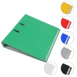 Biblioraft plastifiat, A4, latime cotor 5 cm, bordura metalica, diverse culori - Rosu