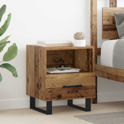 vidaXL Dulap de noapte Lemn vechi 40 x 35 x 47.5 cm Lemn compozit 882087 foto