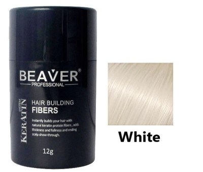 Pudra fibre din par natural alb Beaver 12g foto