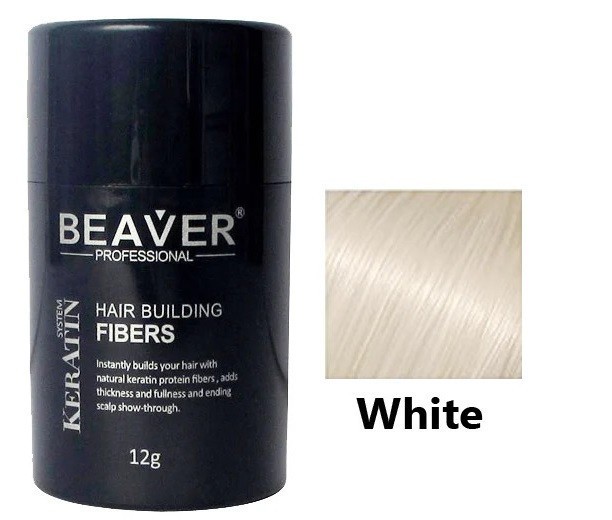 Pudra fibre din par natural alb Beaver 12g