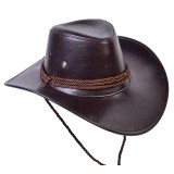 Cumpara ieftin Palarie cowboy, imitatie piele, marime universala