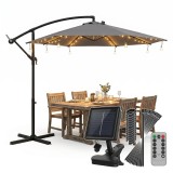 Cumpara ieftin Lumini solare pentru umbrela de gradina Sekey, 136 LED-uri, 8 sfere decorative, 8 moduri, telecomanda