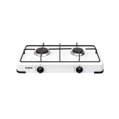 Aragaz cu 2 ochiuri, alimentare butelie, metal emailat, alb, 51x28x9.5 cm