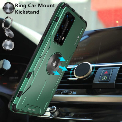 Husa Telefon Plastic Huawei P40 Pro antishock Armor Magnet Green foto