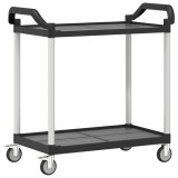 Cumpara ieftin Carucior cu 2 niveluri, negru, 99x50x97 cm, aluminiu