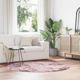 vidaXL Covor shaggy cu pom &icirc;nalt, NAVARRA, roz praf, 160x160 cm