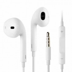 Casti Audio Apple pentru iPhone In-Ear, Cu Fir, Mufa Jack, Albe foto