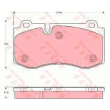 Set placute frana punte fata Mercedes Clasa E W211, 2002-2009, CLS C219,2004-2011; Clasa S W221/C216, 2005-2013, Clasa SL R230, 2001-2012, marca TRW