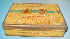 5022-Cutie tigarete veche Fursten Cigarette KIOS E.ROBERT BOMME Dresden Germania foto