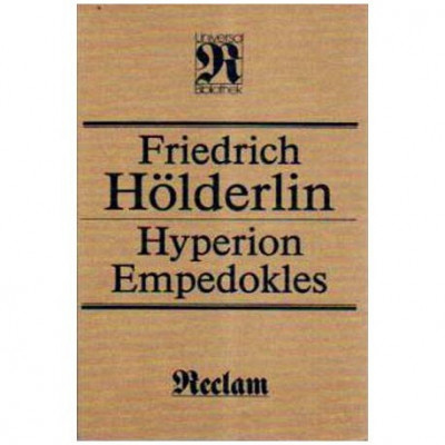 Friedrich Holderlin - Hyperion Empedokles - 105898 foto